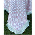 L'Atelier 17 Trapuntino matrimoniale primaverile con frill in tulle "Carina" Shabby 260x260 cm 2 varianti (1pz) - Angelica Home Stabia