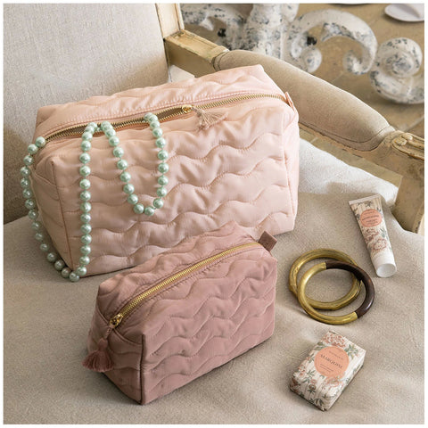 Mathilde M Beauty case rosa pallido "Capucine" 26x16x15 cm
