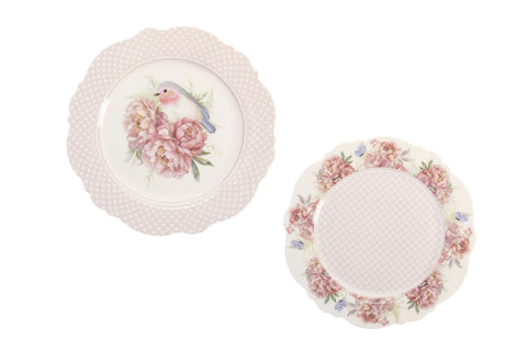 Assiettes à dessert en porcelaine « Fiorirà », lot de 2, motif nuages ​​de tissu, diamètre 20 cm.