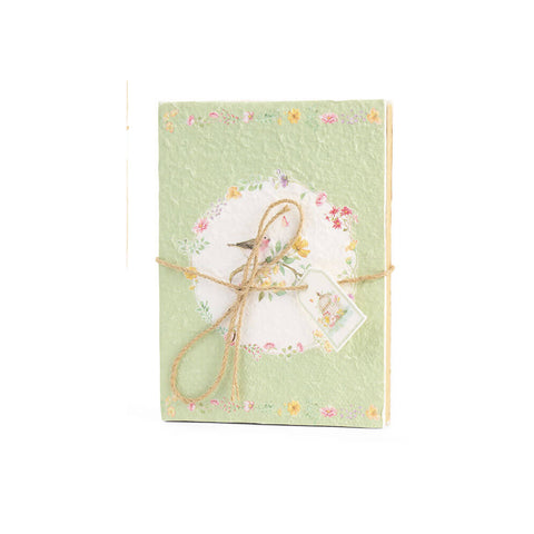 Carnet de recettes Cloth Clouds en papier recyclé « Fiorirà » 14 x H 20 cm, 2 variantes (1 unité)