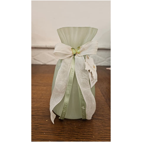 Fiori di Lena Vaso in vetro con applicazione Farfalla D12xH20 cm 5 varianti(1 unità) - Angelica Home Stabia