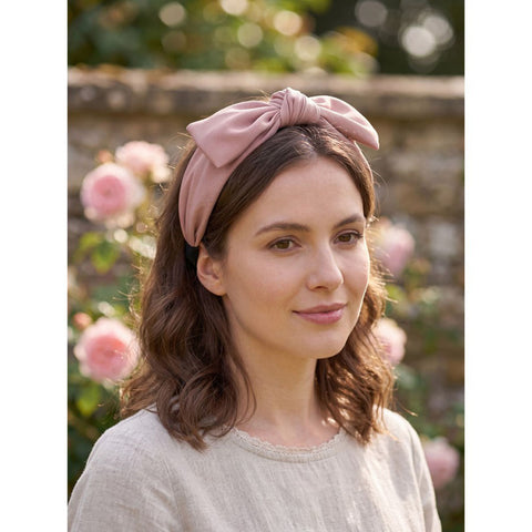 CLAYRE & EEF Fascia per capelli da donna con fiocco rosa