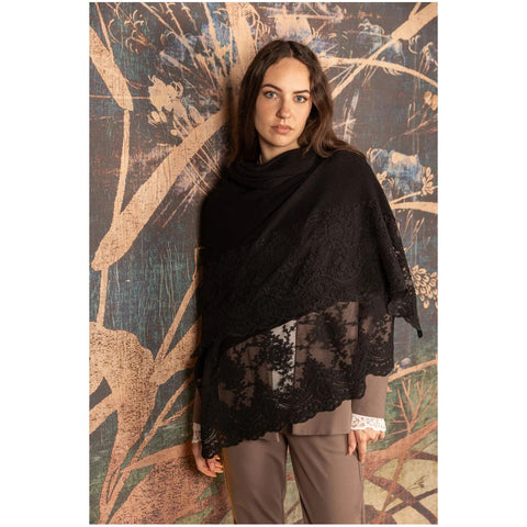 Chez Moi Stola con pizzo Corinzio "Cachemirina" 4 varianti(1 unità)