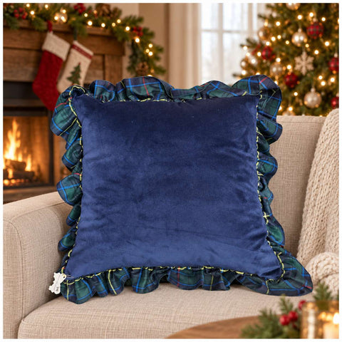 Fiori di Lena Cuscino di natale in velluto con rouches 55x55 cm 5 varianti(1 unità)