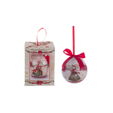 Blanc Mariclò Sphere + "Christmas Tale" pack D10 cm 3 variants (1 unit)