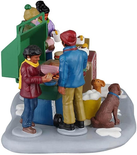 LEMAX Scena Festa invernale di quartiere "Winter Block Party" H7.6x14.5x8.5 cm