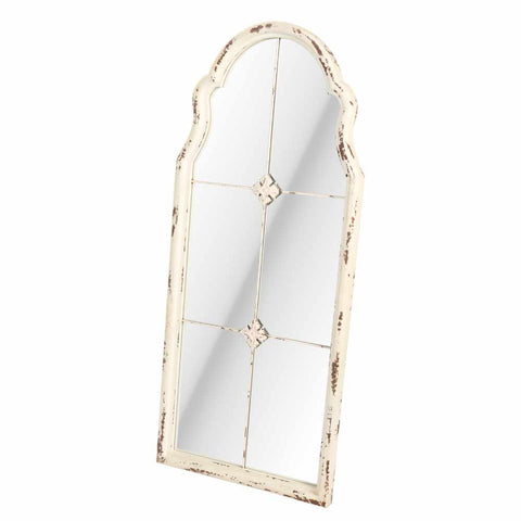 Nuvole di Stoffa Specchio in legno bianco effetto anticato 52x3.7xH120 cm