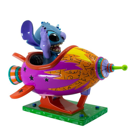 Enesco Disney Statuina Stitch con razzo, Britto 21.5x12xH16.5 cm