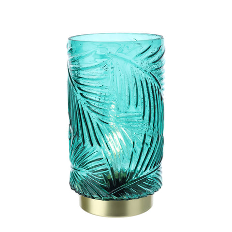 Hervit Lampe en verre à piles avec coffret cadeau "Felce" 11xh20 cm