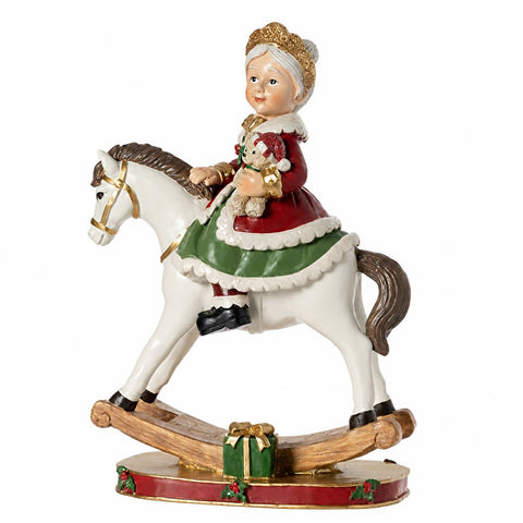 L'ARTE DI NACCHI Statuina Mamma Natale resina 16x10xH25 cm