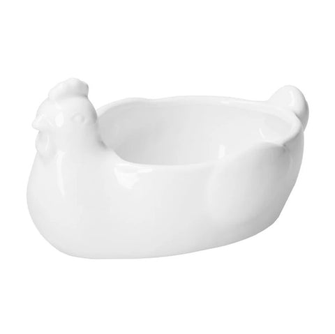 La Porcellana Bianca Porcelain Chicken Egg Bowl "Fattoria" 21.5x14xh11 cm