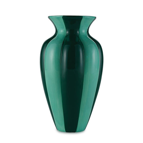Henriette Vaso portafiori in vetro menta/petrolio "Maison Duo" D17xH30 cm