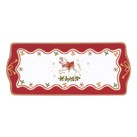 Plateau de Noël Easy Life en porcelaine « Conte de Noël » 35x15 cm