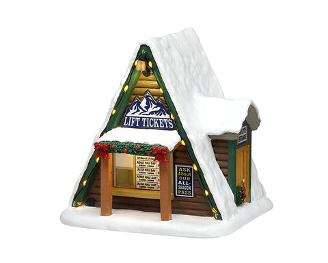 LEMAX Edificio Biglietteria funivia "Lift Ticket Booth" H13.5x13.5x12 cm