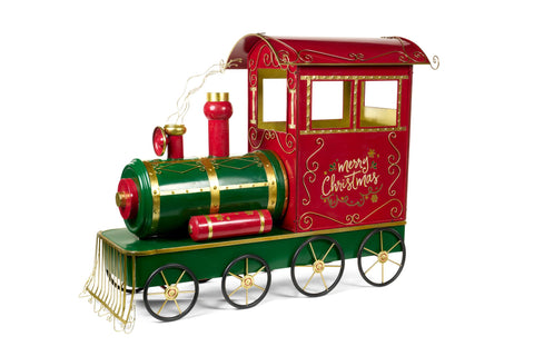 Nuvole di Stoffa Train décoration de Noël "VINTAGE TOYS" en métal 280x75x135 cm