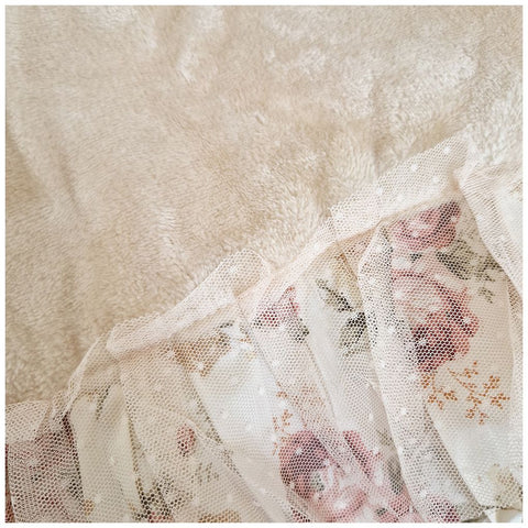 L'Atelier 17 Plaid con frill e tulle "Pliè" 160x225 cm 4 varianti(1 unità)