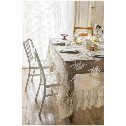 Chez Moi Natural lace tablecloth with "Provence" gala 150x150 cm