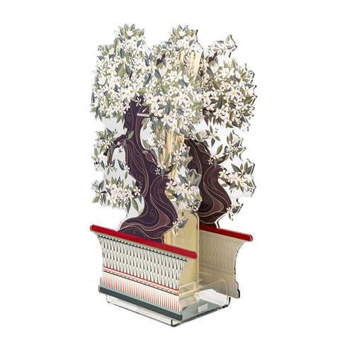 Vesta Profumatore per ambienti grande, Bonsai Gelsomino bianco in cristallo acrilico 200 ml