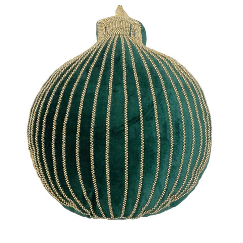 Blanc Mariclò Cuscino sfera natalizia verde 35x40 cm