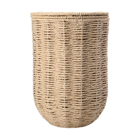 Estia Home Cestino Porta Biancheria con coperchio "Botanica" 12lt D22xH31cm