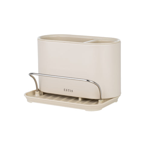 Estia Home Organizer per lavello in acciaio inox crema 12x13xH17.9 cm