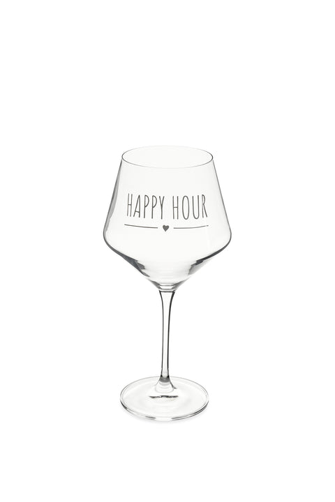 Lot de 2 verres à vin My Home « ​​Happy Hour » en tissu Nuages ​​10x27,6 cm