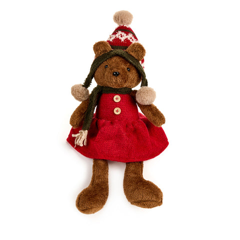 Fabric Clouds Sitting Bear with accessories "Bear Wonderland" H33/44 cm 2 variants (1pc)