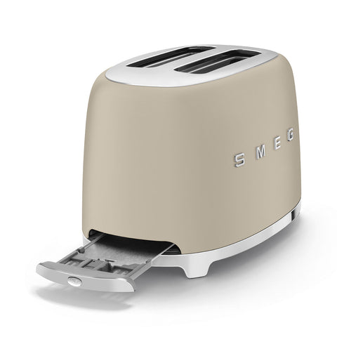 SMEG 2-Slice Stainless Steel Toaster Moonlight Beige 950W 198x310 cm