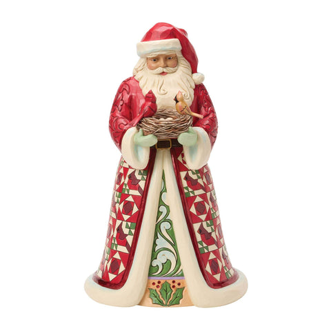 Enesco Statuina Babbo Natale con uccellini, Jim Shore 22.5x20.5xH37 cm