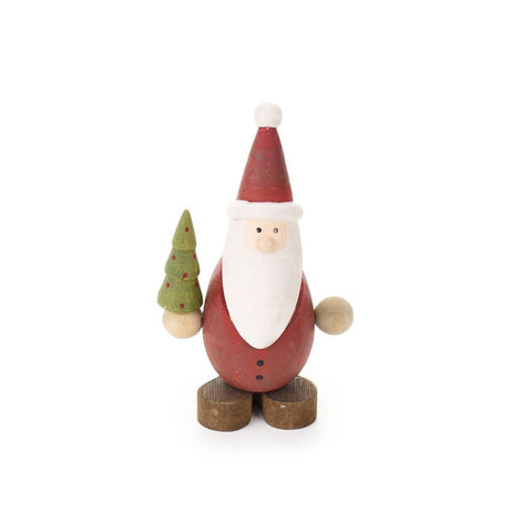 Lot de 2 nuages ​​en tissu Père Noël « Carrousel » H 12,5/17 cm