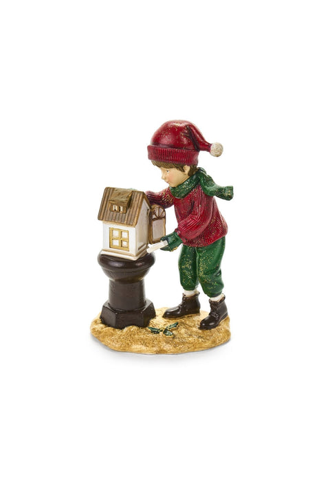 Nuvole di Stoffa Statuina Bimbi in resina "Storia di Natale" H12 cm 2 varianti(1 unità)