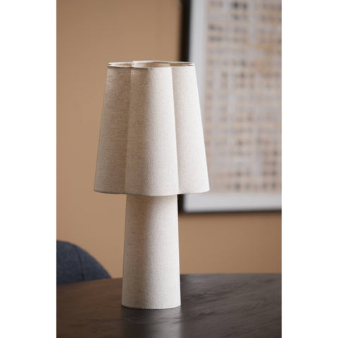 Light & Living Lampada in lino naturale con paralume "Musaby" D25xH50 cm