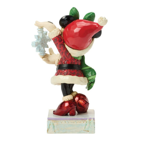 Enesco Disney Jim Shore Minnie in resina con fiocco di neve 9.5x5.5xH14 cm