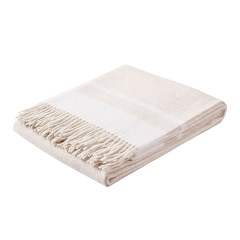 Bianco Perla Plaid in misto lana "Artico" 130x170 cm 3 varianti(1 unità)
