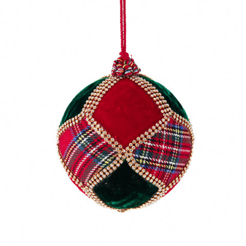 GOODWILL Velvet Christmas Ball with Jewels D12 cm