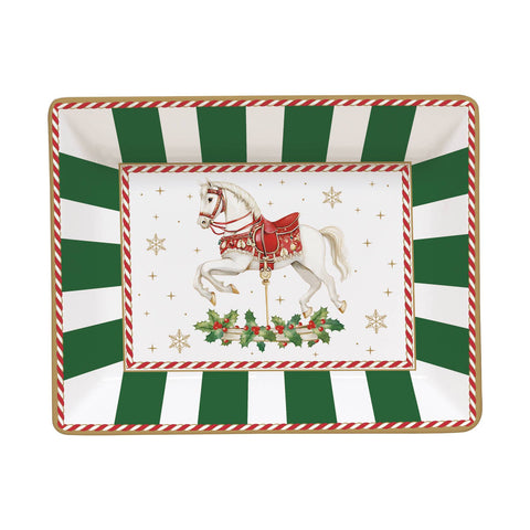 Plateau de poche en porcelaine Easy Life Christmas « Conte de Noël » 14 x 11 cm