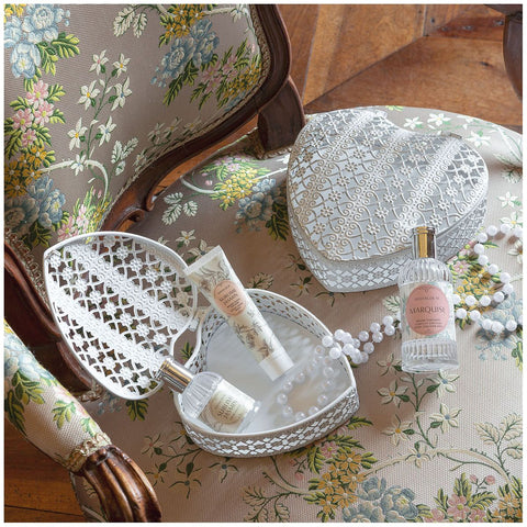 Mathilde M Antique Effect Metal Heart Jewelry Box 18.5x6 cm