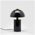EDG Enzo De Gasperi Lampada Fungo "Glossy" luce led in metallo nero IP20 D26xH39 cm - Angelica Home Stabia