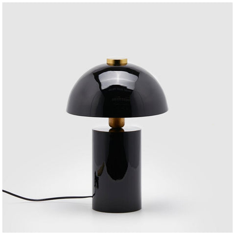 EDG Enzo De Gasperi Lampada Fungo "Glossy" luce led in metallo nero IP20 D26xH39 cm - Angelica Home Stabia