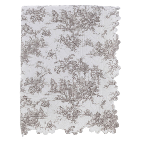 Couette double de printemps Blanc Mariclò "Toile de Jouy" 250x250 cm