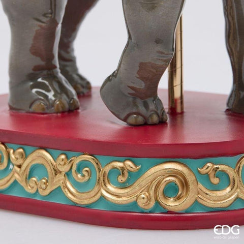 EDG Decoro natalizio elefante in poliresina 35x17xH44 cm
