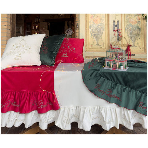 L'Atelier 17 Nappe de Noël en velours "Fêtes" 150x270 cm 3 variantes (1pc)