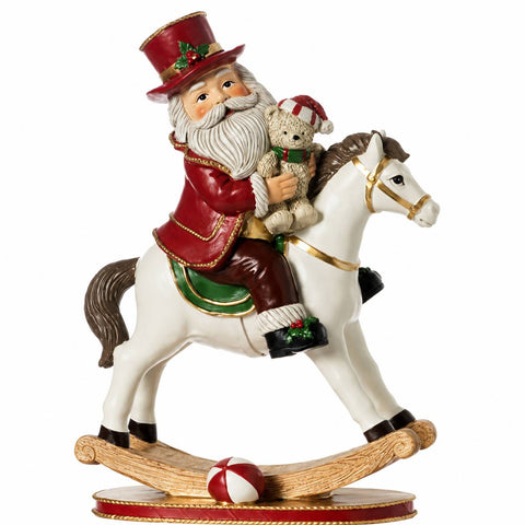 L'ARTE DI NACCHI Statuina Babbo Natale resina 17x10xH24 cm