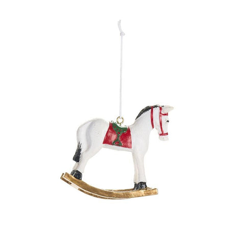 Fabric Clouds Wooden Horse Decoration 7x2.5x7 cm 3 variants (1 unit)