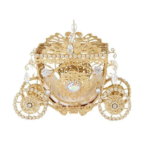 GOODWILL Carozza di Natale oro con gioielli 19 cm 2 varianti(1 unità)