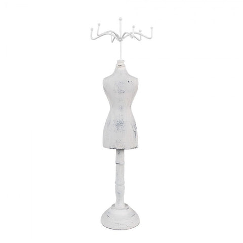 CLAYRE & EEF Portagioie espositore legno bianco Ø12x39 cm