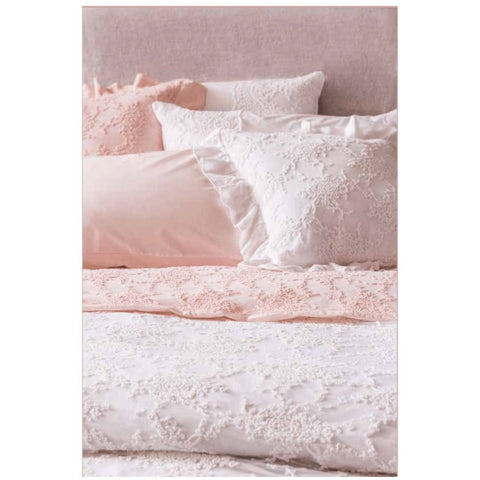 Chez Moi Double duvet cover in cotton and lace "Corinthian" 250x250 cm