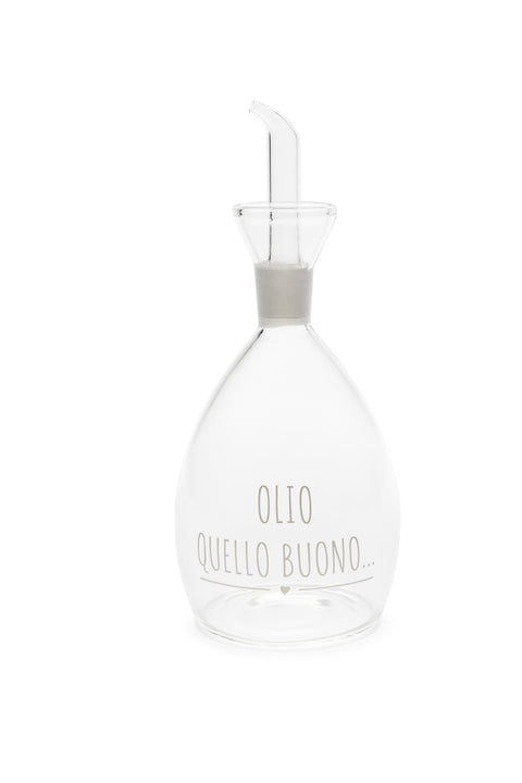 Nuvole di Stoffa Oliera in vetro borosilicato "Olio Quello Buono" "My Home" 500 ml