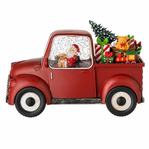 L'arte di Nacchi Furgone con Babbo Natale luci led 22x10xH13 cm