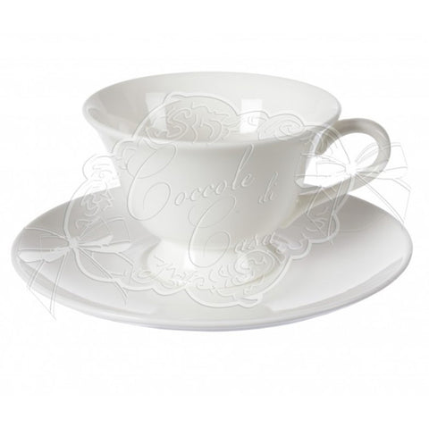 Coccole di Casa Set de 6 tasses à café en porcelaine 105 ml